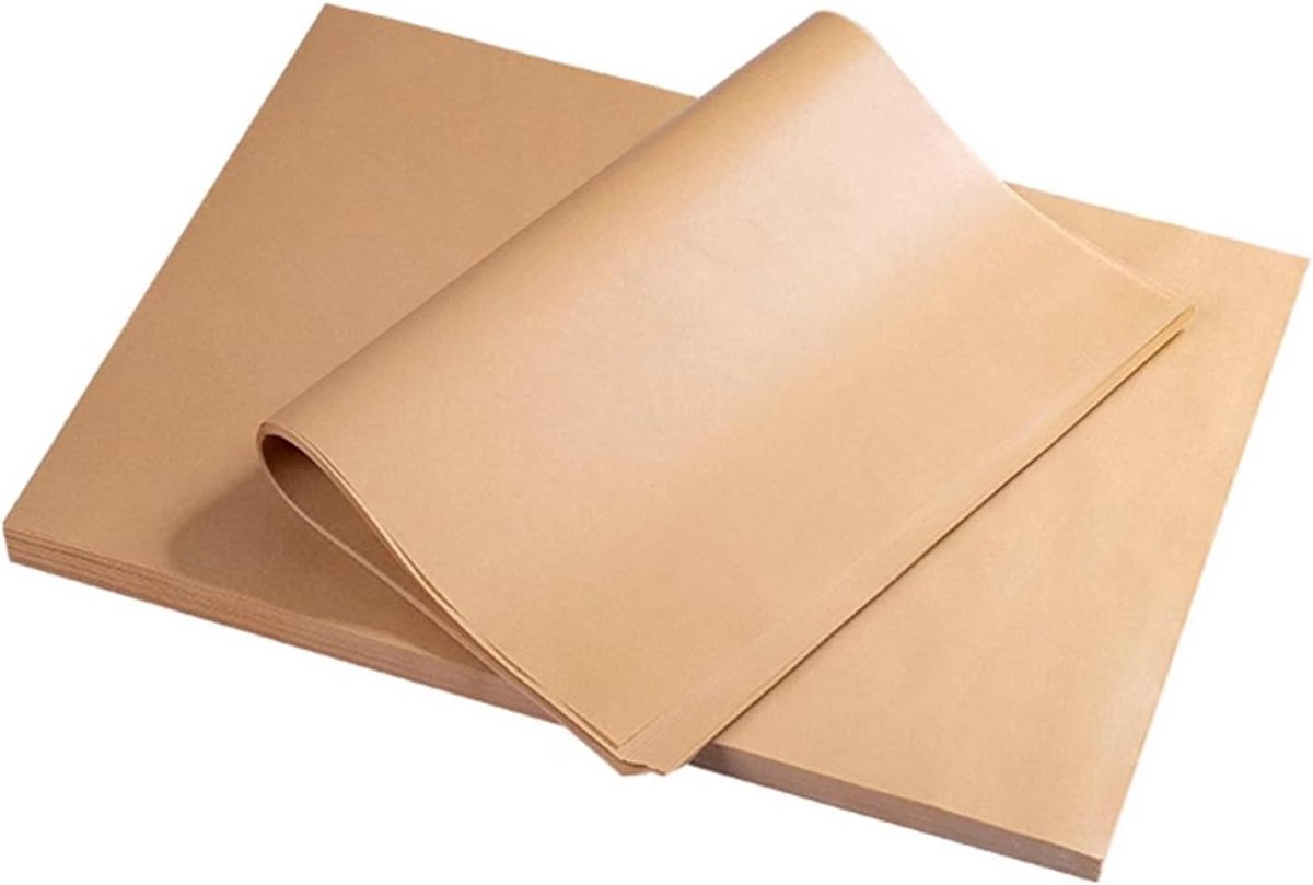100 Vellen Ongbleekt Bakpapier Vierkant - Vet- en Waterdicht Antiaanbak Perkamentpapier
