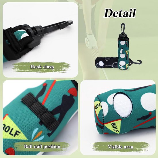 Waterdichte Mini Golftas voor 3 Ballen - Compacte & Lichte Golf Accessoire Tas voor Dames en Heren van Merkloos — afbeelding 3