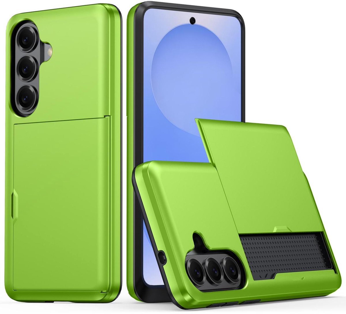 Mobigear Hoesje geschikt voor Samsung Galaxy S26 Plus Telefoonhoesje met Kaarthouder Hardcase | Mobigear Card Backcover Shockproof met Pasjeshouder | Kaarthouder voor 2 Pasjes | Hoesje voor Pinpas / OV Kaart / Rijbewijs | Schokbestendig Galaxy S26