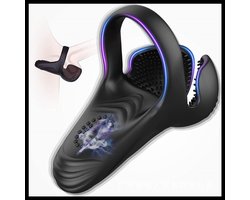 Daity Cockring Vibrerend – Penisring met Knopbediening – 10 Vibratiestanden – Testikel & Perineum Stimulator – Siliconen Seksspeeltje – Voor Langdurige Erectie – Voor Mannen en Koppels