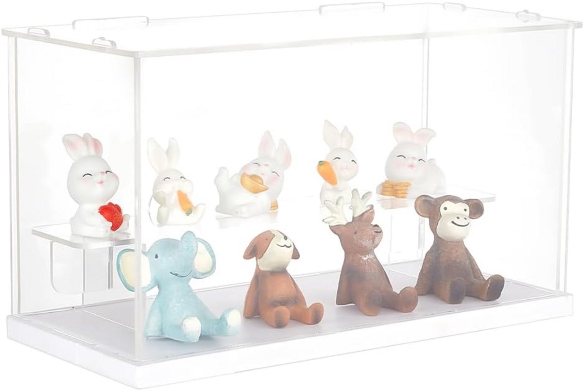 2-Laags Acryl Display Vitrine voor Figuren en Verzamelingen