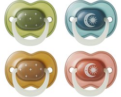 Tommee Tippee NightGlow gloeit in het donker fopspeen - 18-36 maanden - 4 - orthodontische speen -100% BPA-vrij - nachtkleuren - 4 stuks