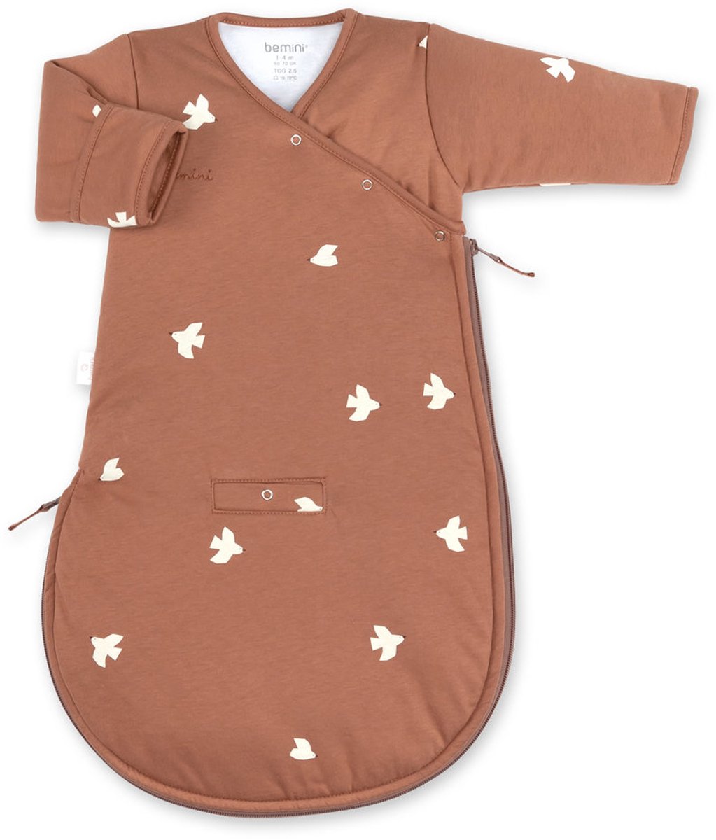 BEMINI Babyslaapzak - MAGIC BAG 1-4m - TOG 2.5 - Knus cocon - Piuma moka