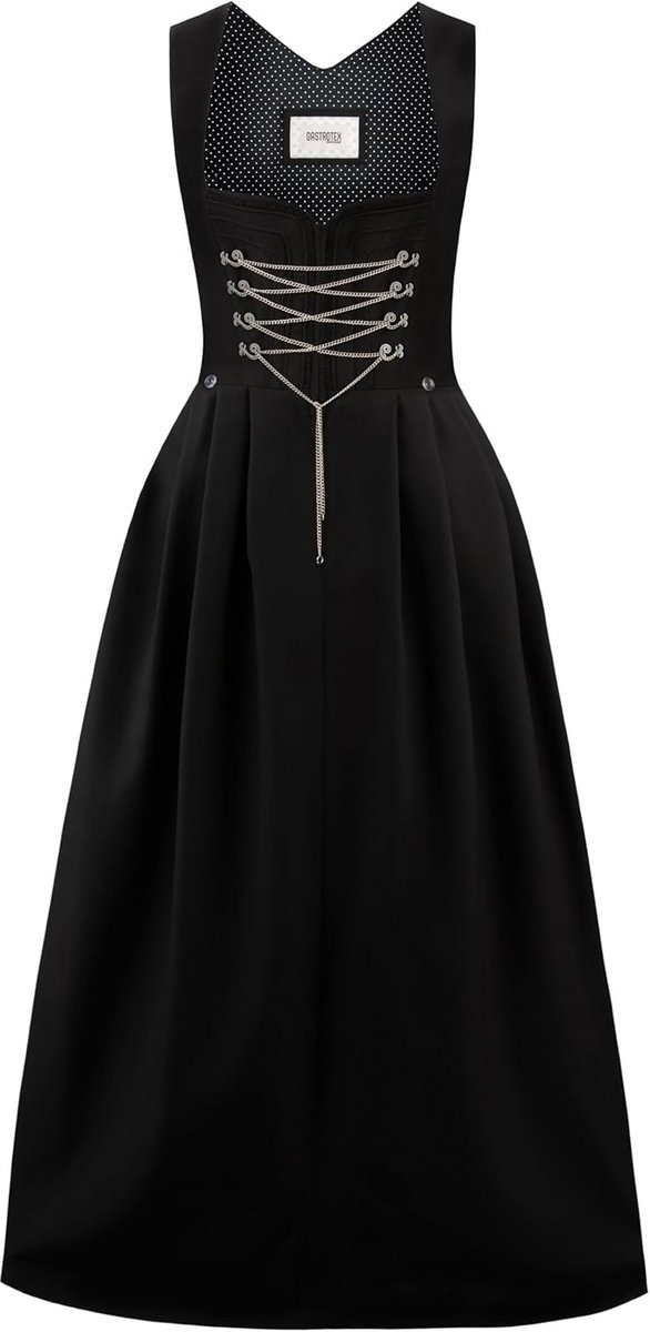 Klassiek Zwart Dirndl Jurk voor Dames - Traditioneel Oktoberfest Klederdracht