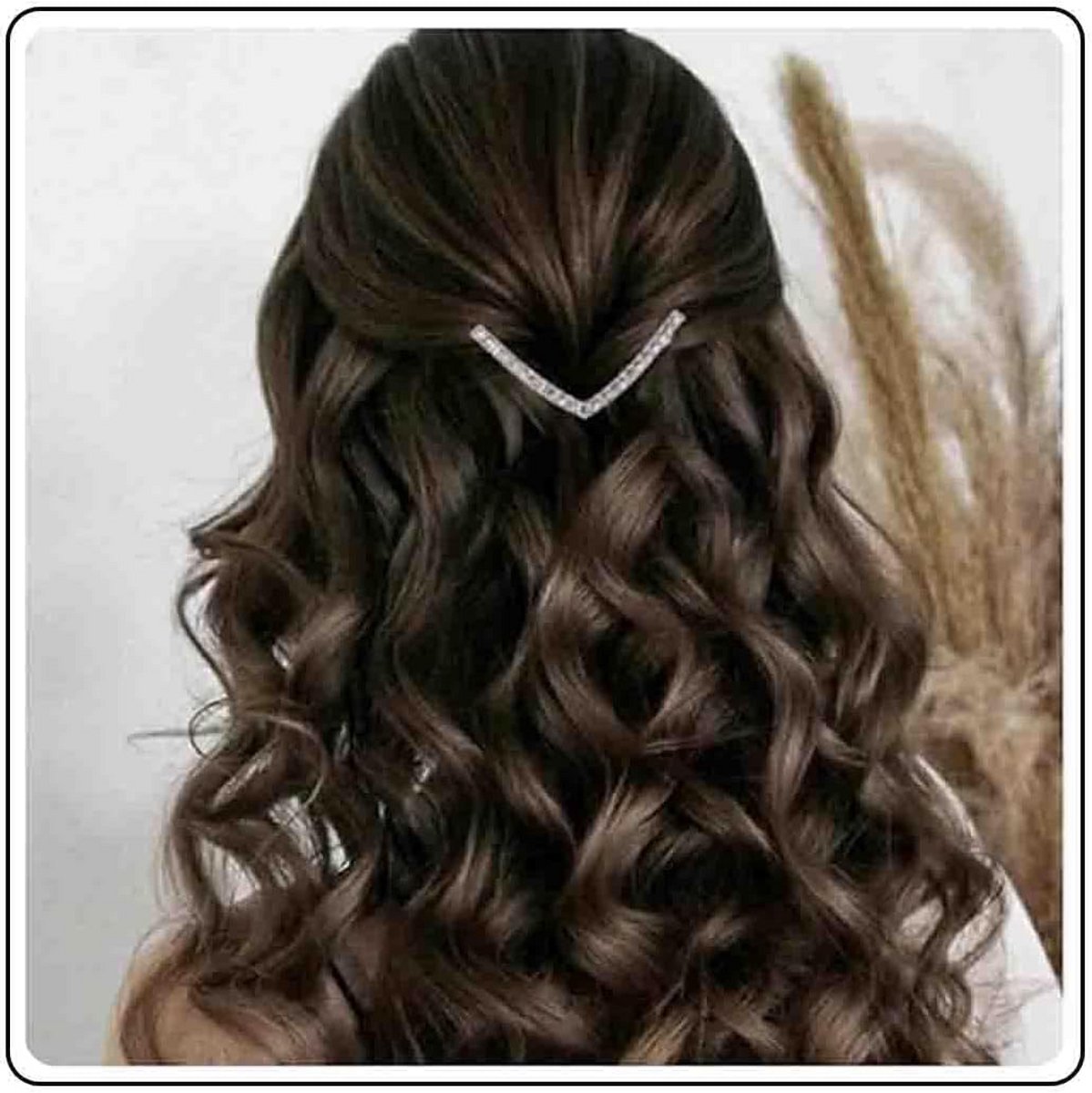 Chique V-vormige Haarspeld met Strass en Kristal - Geometrische Vorm