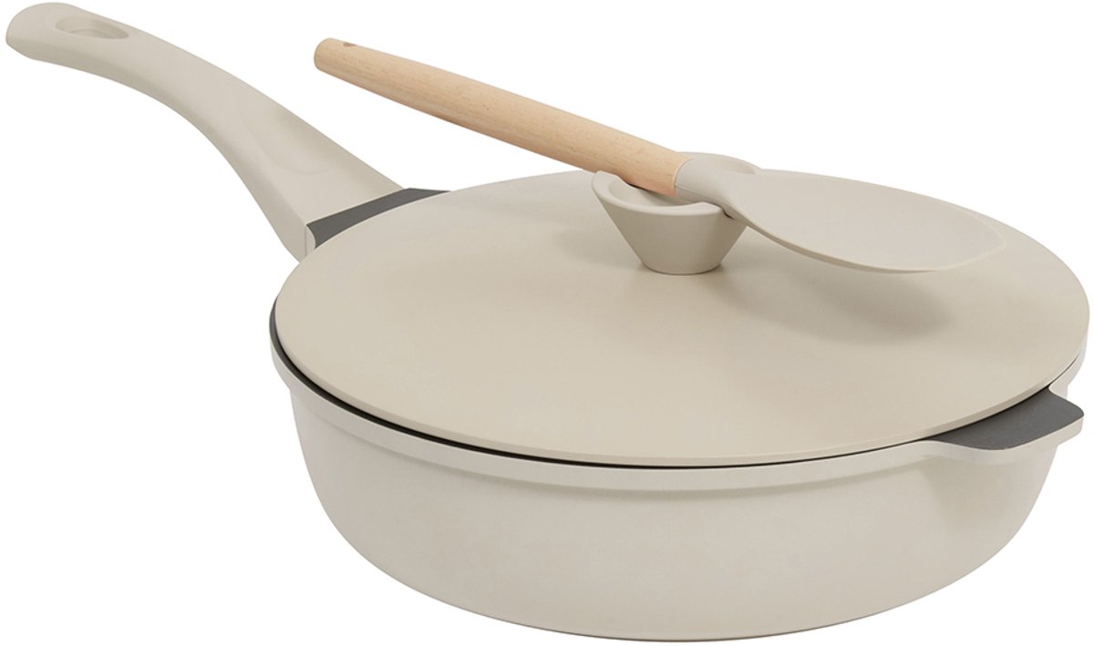 Anti-aanbakpan met Stoominzet Ø 28 cm Beige