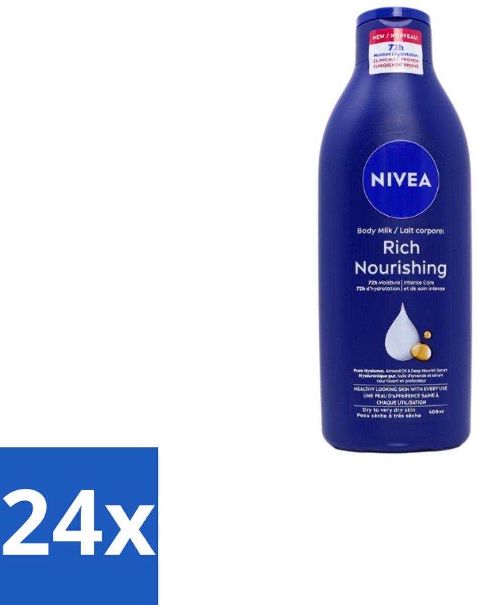Nivea – Bodylotion – Voor Droge Huid – 400 ml - Voordeelverpakking - 24 stuks