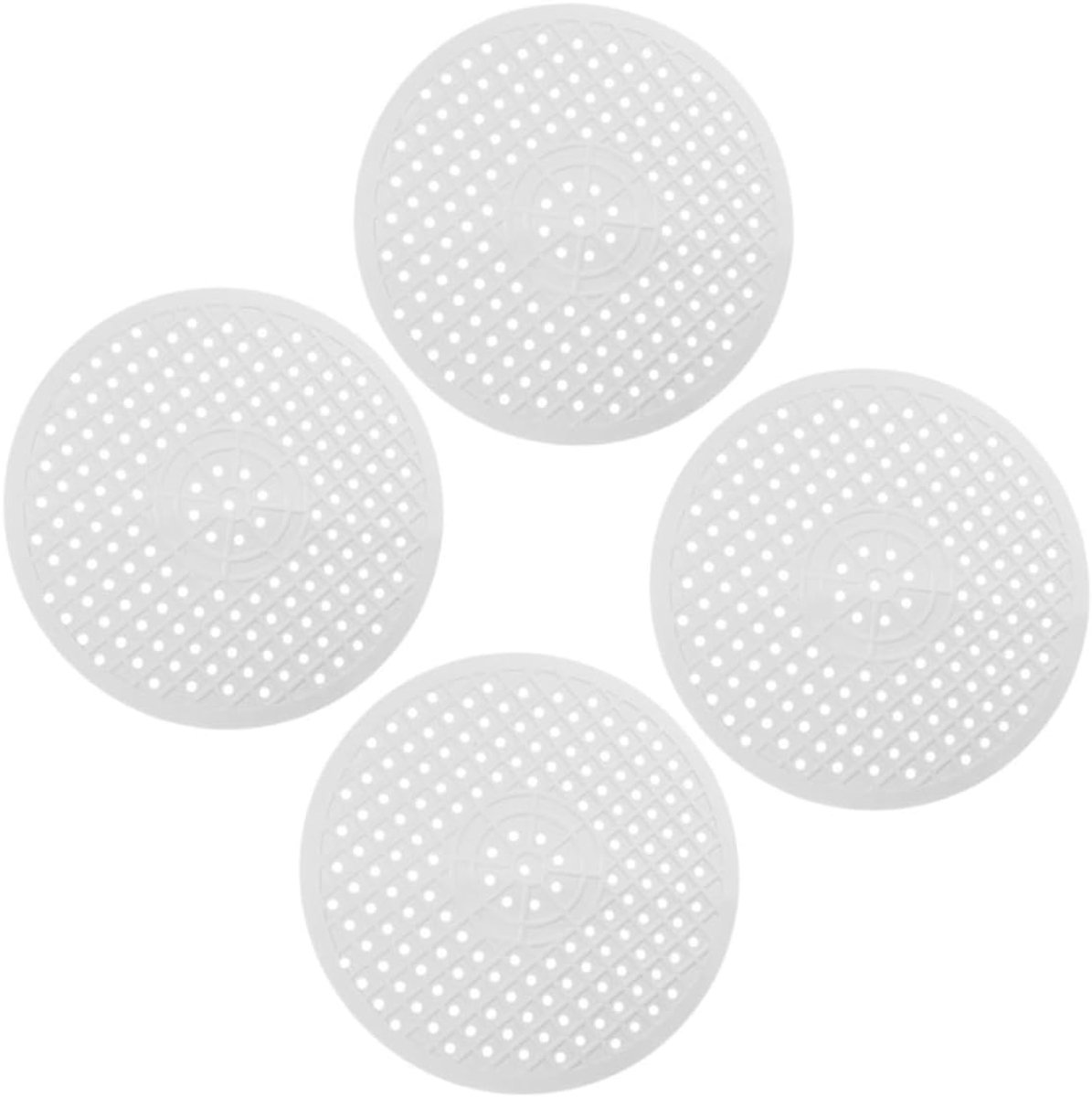 Gootsteenmat Set - Afwasmat Keuken - Vaat Beschermen - Zacht Absorberend - 4 Stuks 30cm - Wit