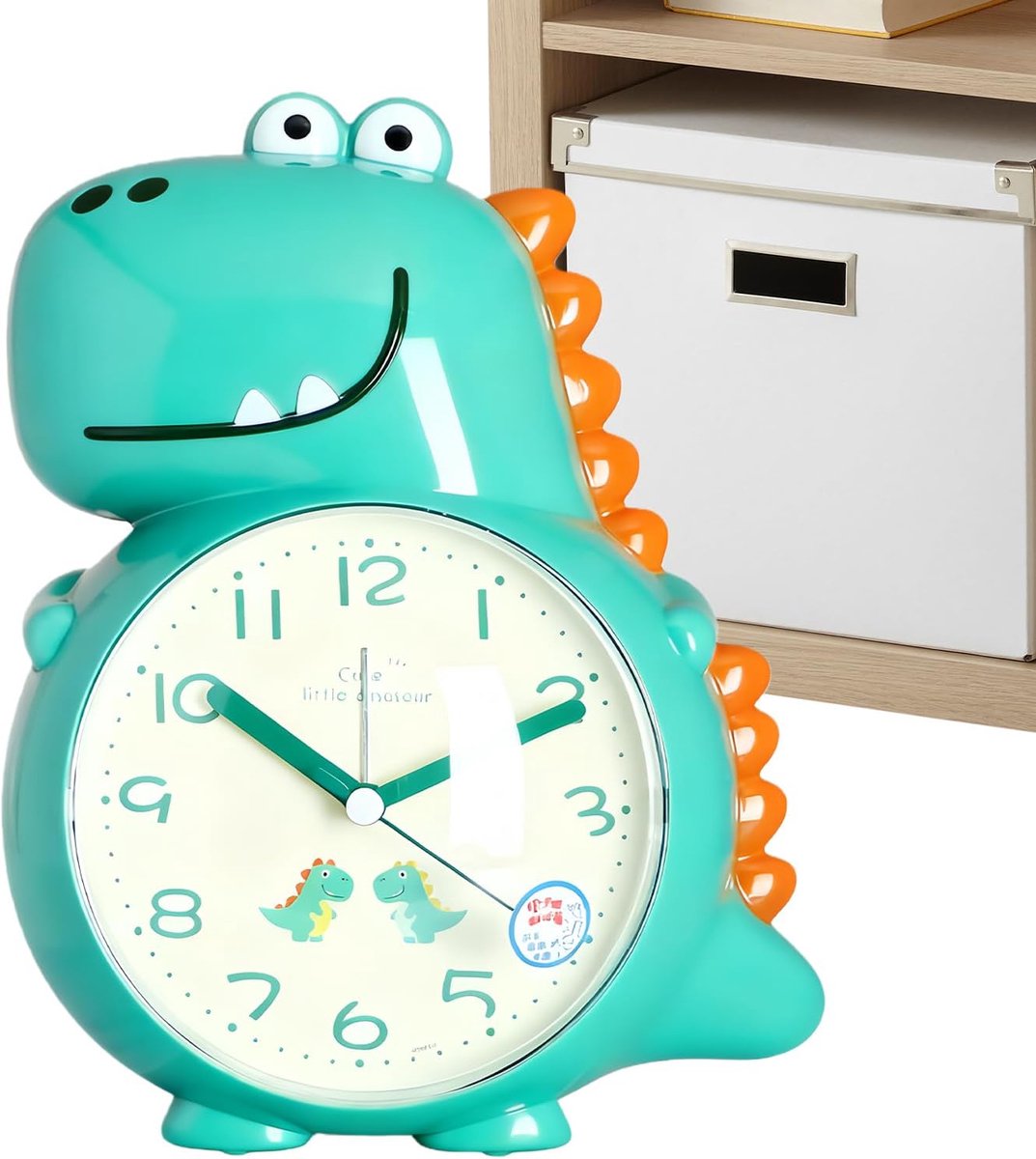 Kinderwekker Luidspreker - Dino Thema Klok - Ochtend Routine - Dieren Ontwerp - 18.8cm Breed - Groen