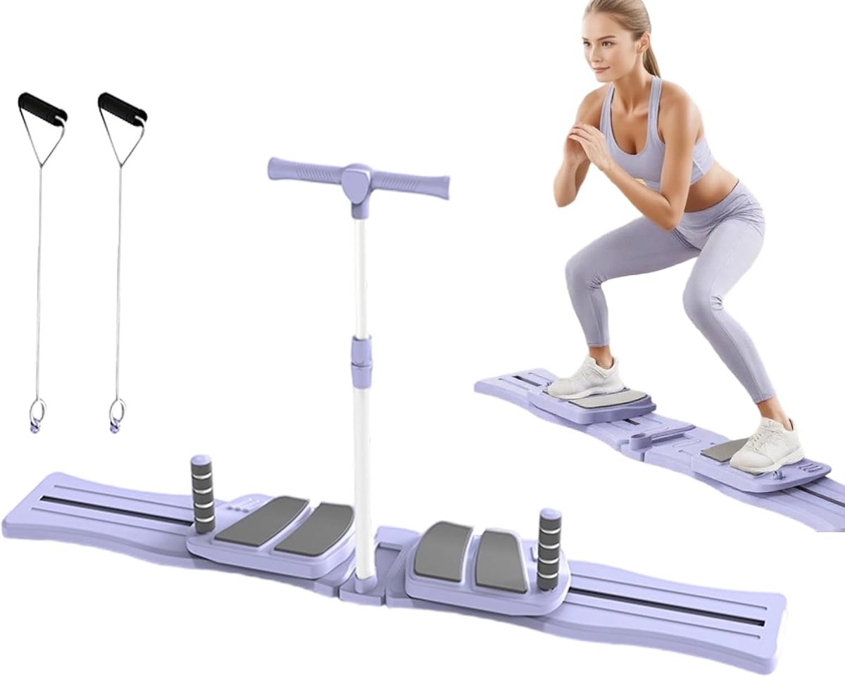 Pilates Trainingsbord - Fitness Plank - Core Training - Antislip Oppervlak - 75 cm Lengte - Paars