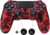 PS4 Controller Skin Siliconen Hoesje inclusief Thumb Grips - Camouflage