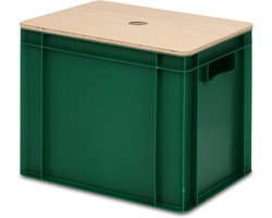 Opbergbak Deksel - Eurobox Deksel - Opslag Organisatie - Slagvast Polypropyleen - 400x300 mm - Groen