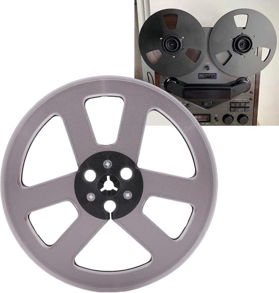 Opneemspoel - Lege Haspel - Tape Recorder - 6 Luchtgaten - 7 Inch Diameter - Grijs — afbeelding 2