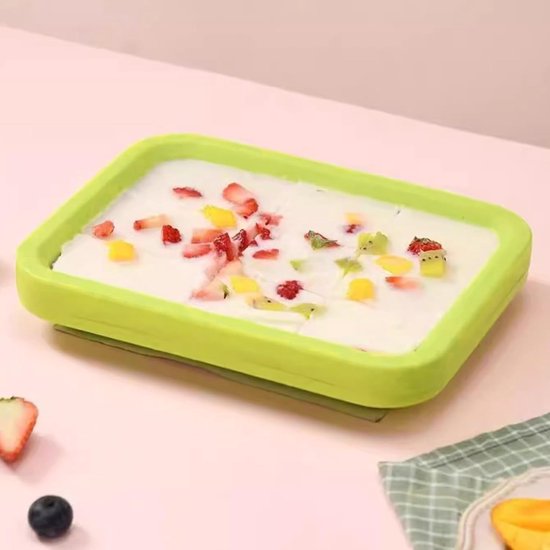 IJsmachine Set - Dessert Maker - Zomerse Traktaties - Roestvrij Staal Plaat - 26x21 cm - Groen — afbeelding 5