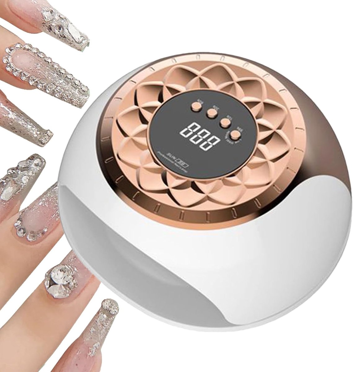 Professionele Nagellamp - Gellak Uitharder - Nagelverzorging Thuis - Instelbare Tijdslimieten - 10.5 x 23.6 cm - Goud