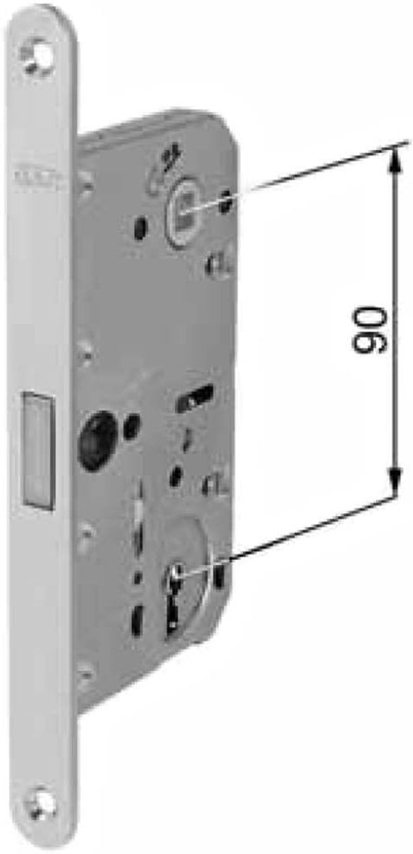 Magnetisch Insteekslot - Magneetsluiting Deur - Binnendeur Sluiten - Met Sleutel Ontgrendelen - 90mm Asafstand - Chroom
