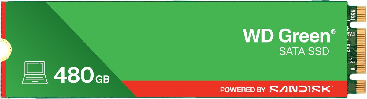 Western Digital Green WDS480G3G0B internal solid state drive M.2 480 GB SATA III