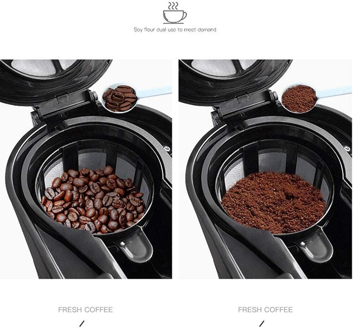 Koffiemachine - Koffiezetapparaat - Thuisgebruik - Dubbel gebruik - 1200 ml capaciteit - Rood