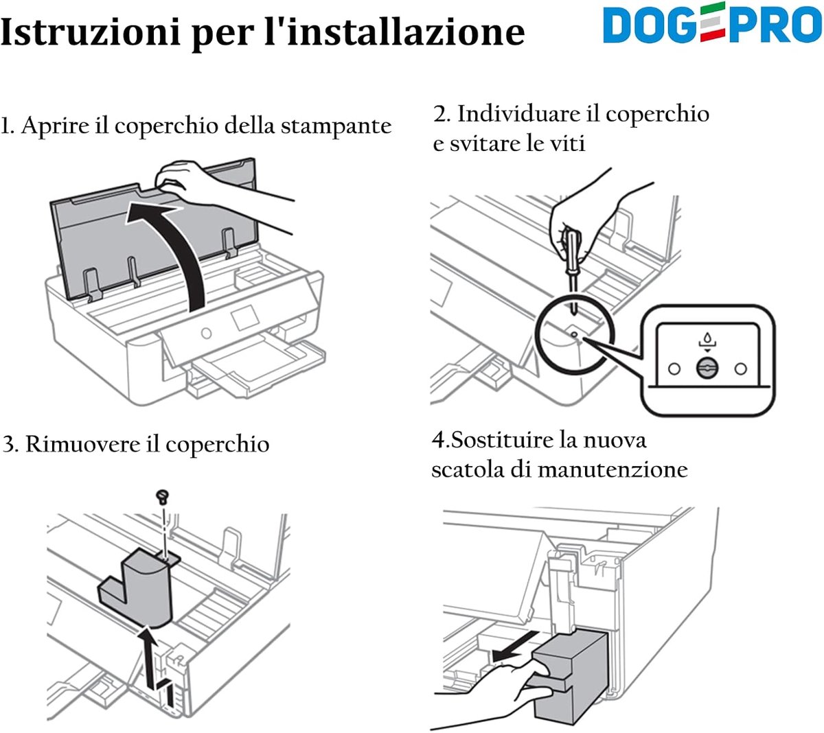 Onderhoudsbox Printer - Service Box - Printer Onderhoud - Compatibel Systeem - 14x8.6x4.9 cm