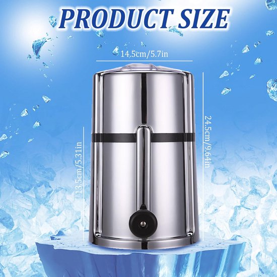 Handmatige IJsbreker - Crushed Ice Maker - Cocktails Maken - Roestvrij Staal - 1.1 Liter — afbeelding 5