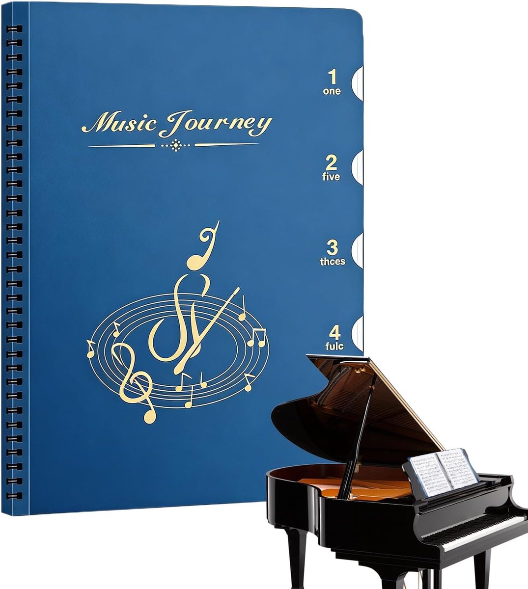 A4 Koormap Organizer - Bladmuziek Map - Muziek Optredens - 20 Pagina's - 255 x 32 cm - Blauw