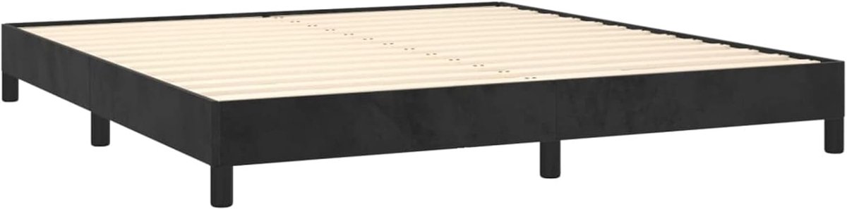Houten Bedframe - Slaapkamermeubel Frame - Ontspannen Slapen - Multiplex Lattenbodem - 160x200 cm - Zwart