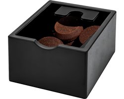 Afklopbak Koffie - Koffiedik Container - Espresso Bar - Stabiele Basis - 20x16x10 cm - Zwart