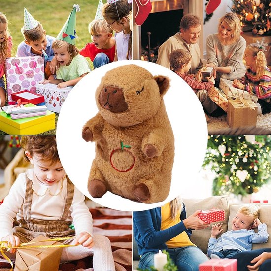 Ademend Knuffeldier - Rustgevend Dierenfiguur - Slaapcomfort Kinderen - Hartslag Simulatie - Bruin — afbeelding 3