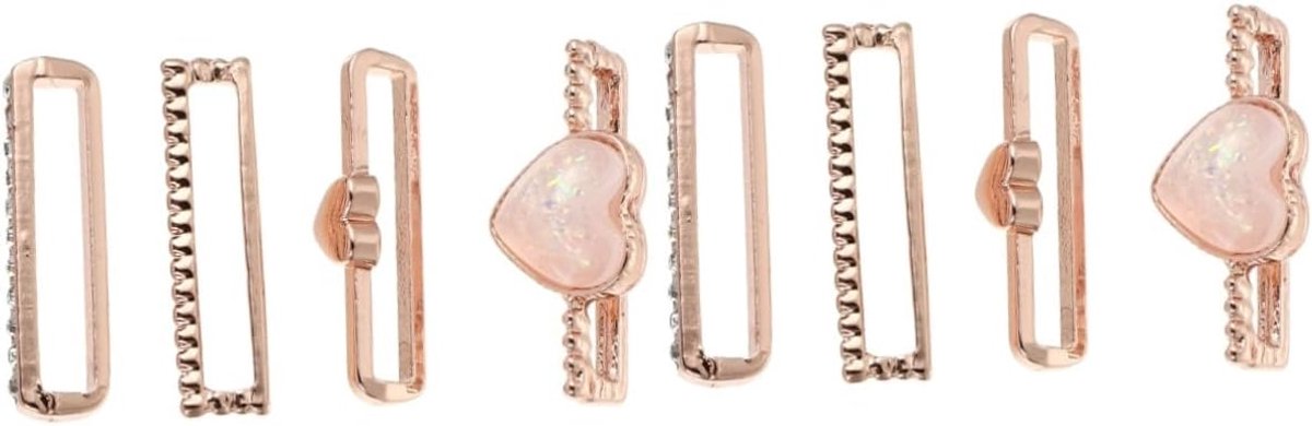 Horlogeband Versiering - Band Charms - Smartwatch Personaliseren - Set van 16 Stuks - 2.6 cm - Zilverkleurig