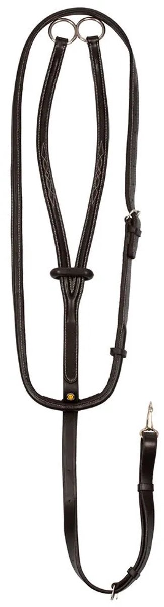 Equestro Contrast Stitching Martingaal Bruin Cob