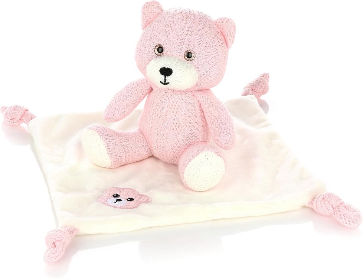 Knuffelset Beer en Knuffeldoek Gebreid Uiterlijk - Cadeau voor Baby Geboorte