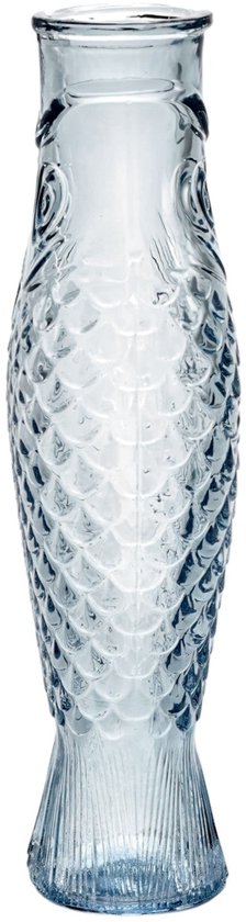 Bouteille Serax en forme de poisson 1 litre bleu clair transparent