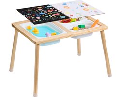 VEVOR Sensory Sand Speeltafel Activiteitentafel met 3 Opbergcontainers