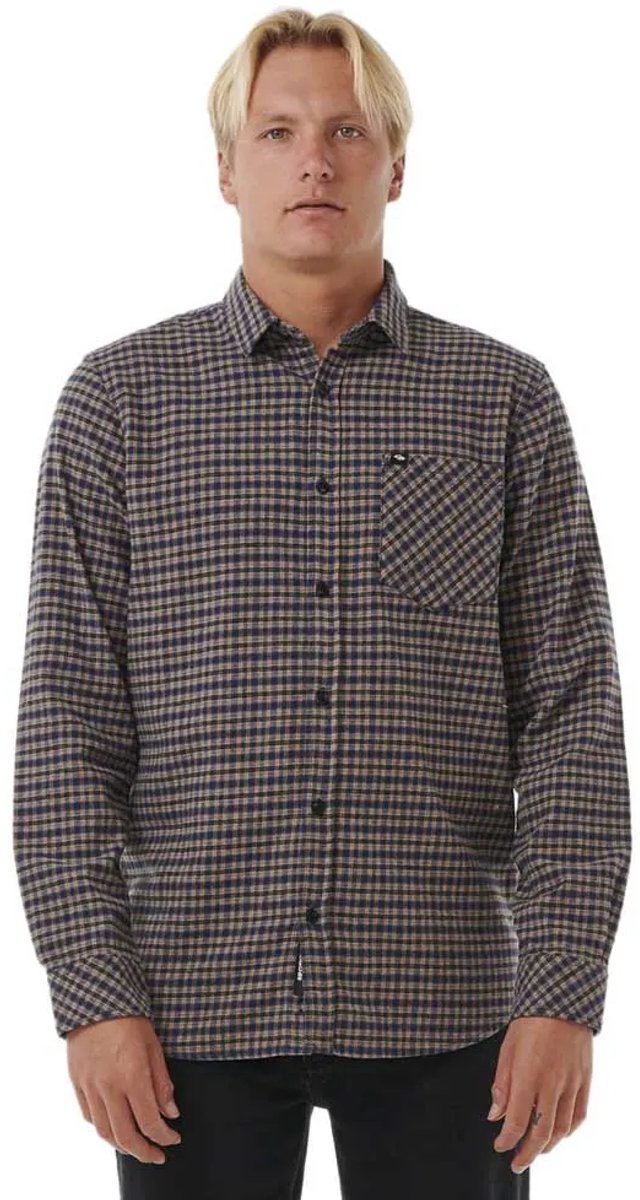 Rip Curl Classic Surf Checked Overhemd Met Lange Mouwen Veelkleurig S Man Paars