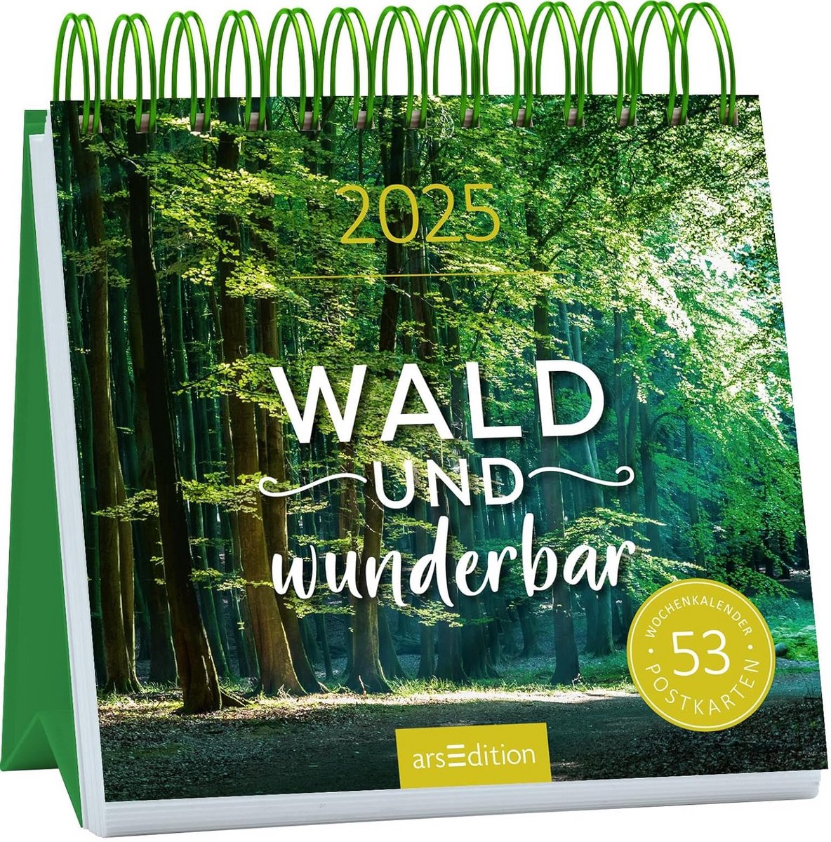 Wandkalender 2025 met Uitneembare Postkaarten voor Ontspanning en Natuur