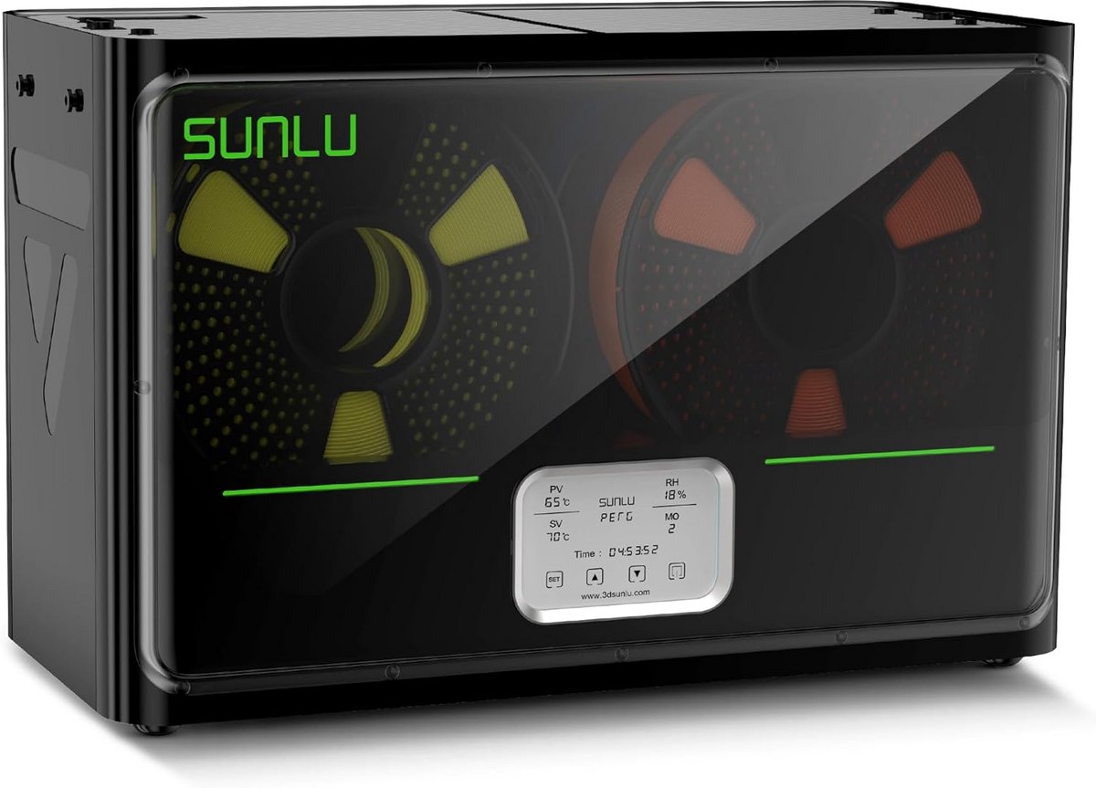 Filament Droger voor 3D Printers met Grote Capaciteit en Temperatuurregeling