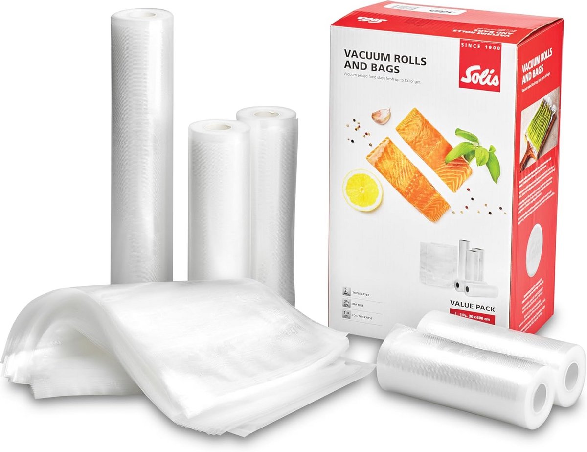 Vacumeerrollen en -zakken Set - Langer Houdbaar, BPA-vrij en Herbruikbaar