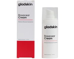 Gladskin ROSACEAR Crème voor de Rosacea-gevoelige & gevoelige huid (30ml) – Hydraterende Gezichtscrème, Dermatologisch Getest, Parfumvrij & Hypoallergeen