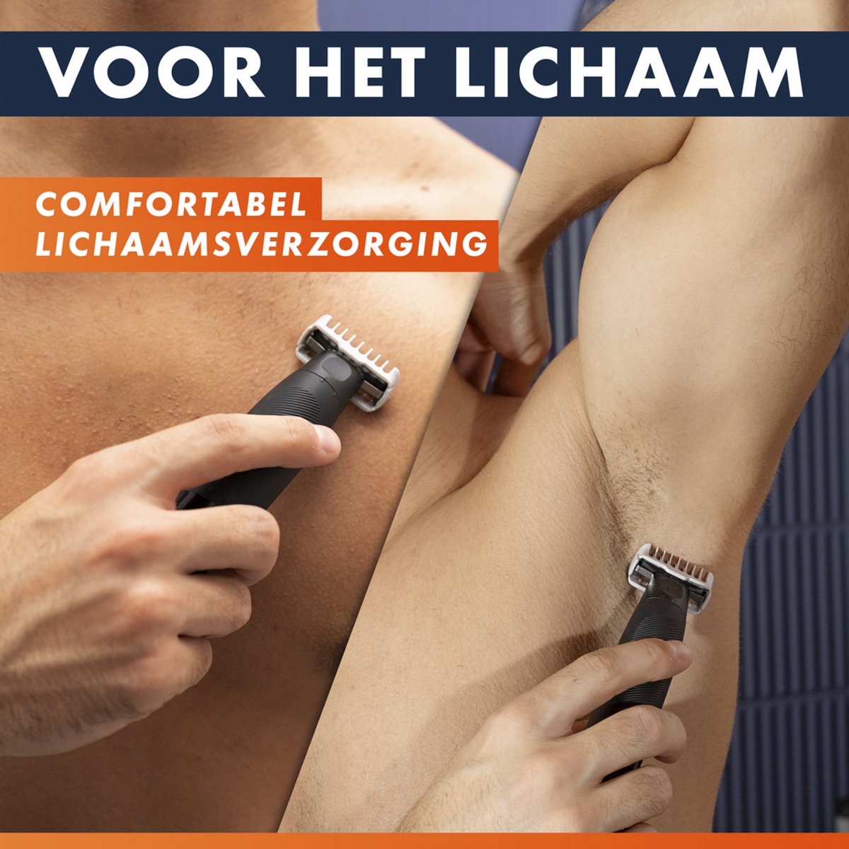 Gillette Fusion One - Trimmer with One Blade - Hybrid Baardtrimmer en Scheerapparaat - Voor Gezicht en Lichaam thumbnail 4