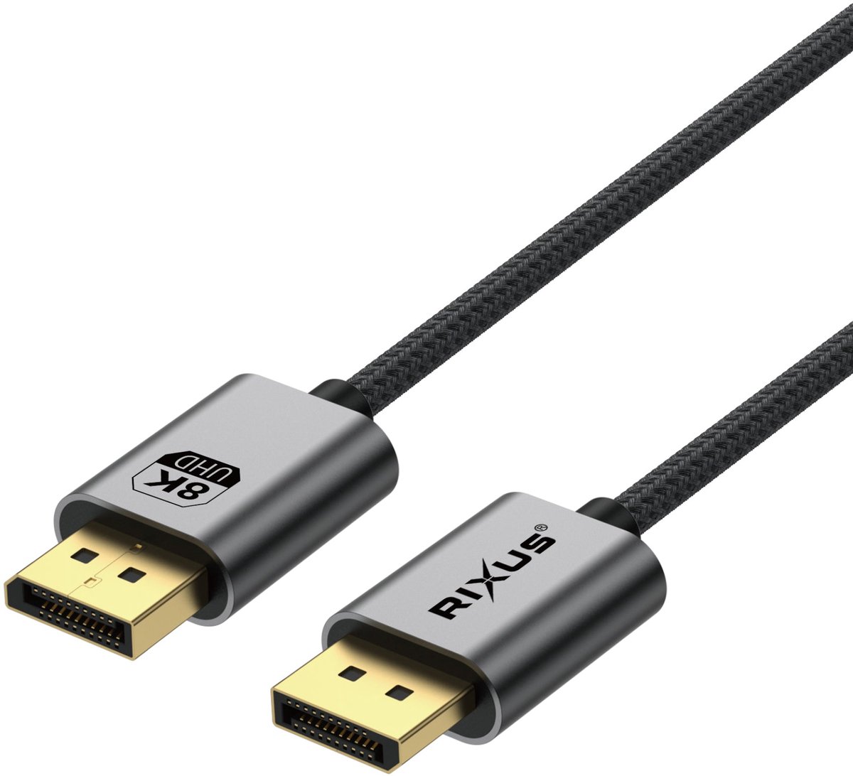 Rixus RXDP15 Display Port Cable 8K 500cm Space Grey