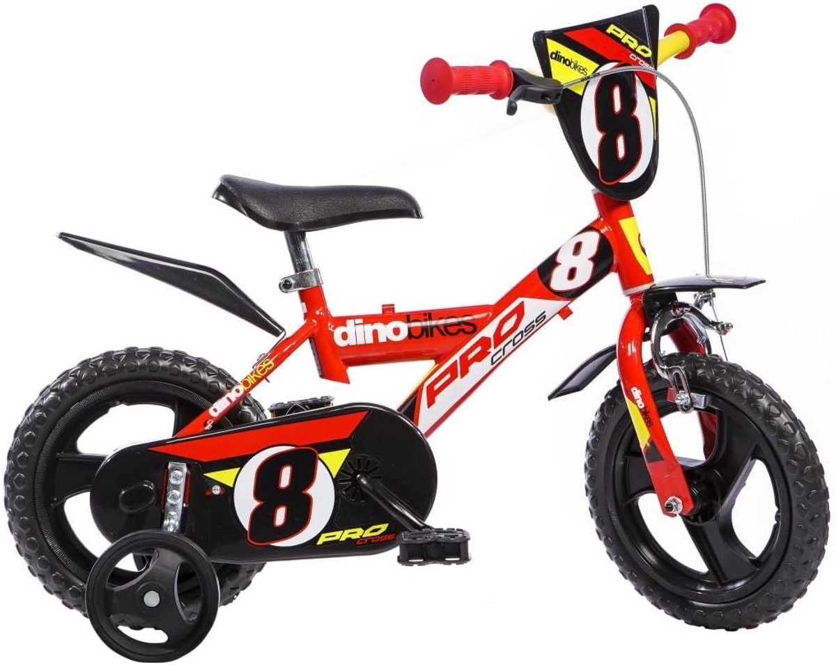 Stoere Loopfiets met Zijwieltjes 12 Inch Rood