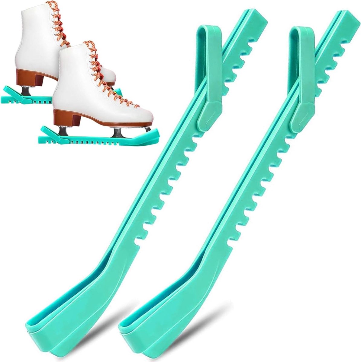 Lemmetbeschermers voor schaatsen: verstelbare bescherming – kunstschaatsen, ijshockey, beschermingsschild.