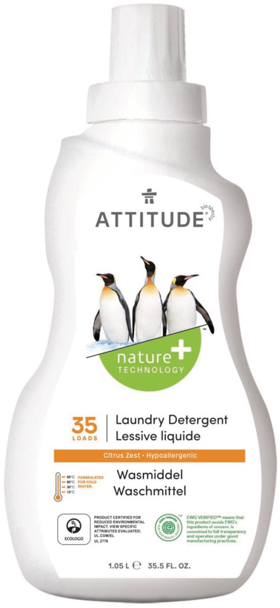 Attitude Wasmiddel Citrus Zest 35 Wasbeurten - 1 liter