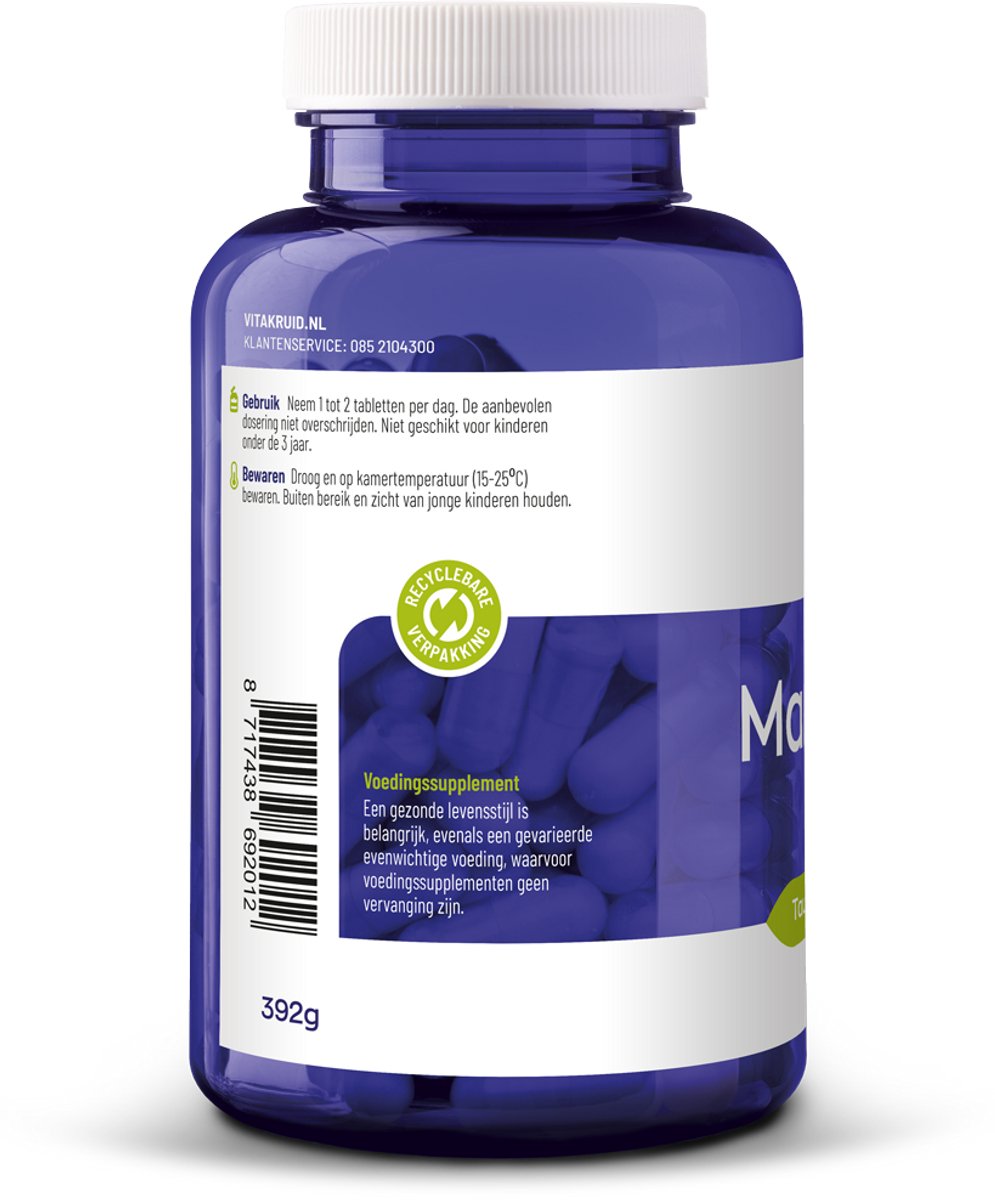 Vitakruid Magnesium 200 Complex Tauraat Malaat Bisglycinaat 180 Tabletten — afbeelding 6
