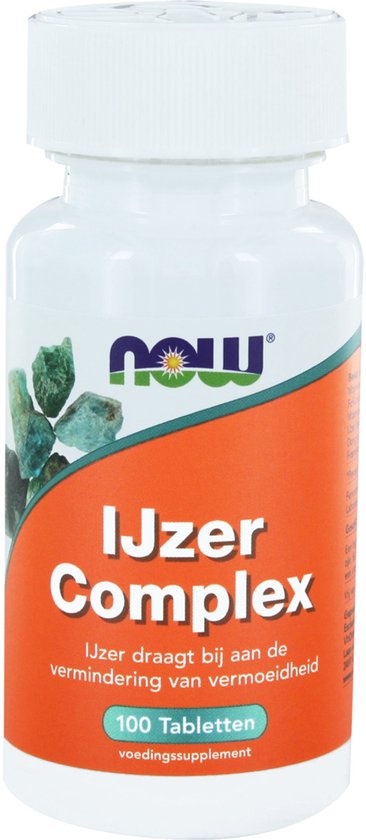 Now Foods - IJzer Complex - Vegetarisch supplement - 100 Tabletten