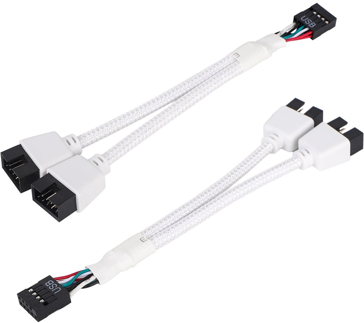 Moederbord USB 2.0 naar Dubbele 9-Pins Verlengkabel Y-Splitser
