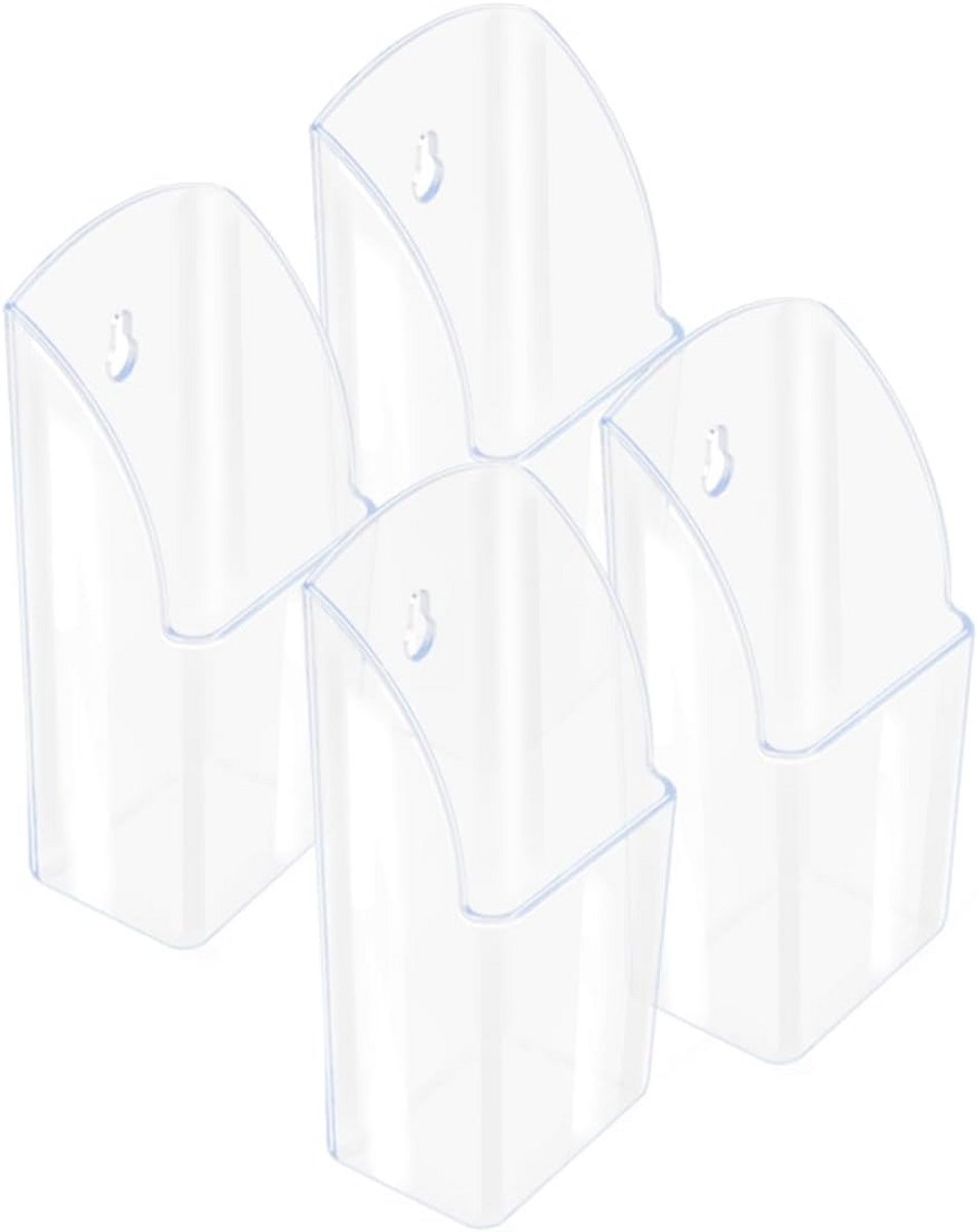 Transparante Wandhouder - 4 Stuks Organizer en Opbergdoos