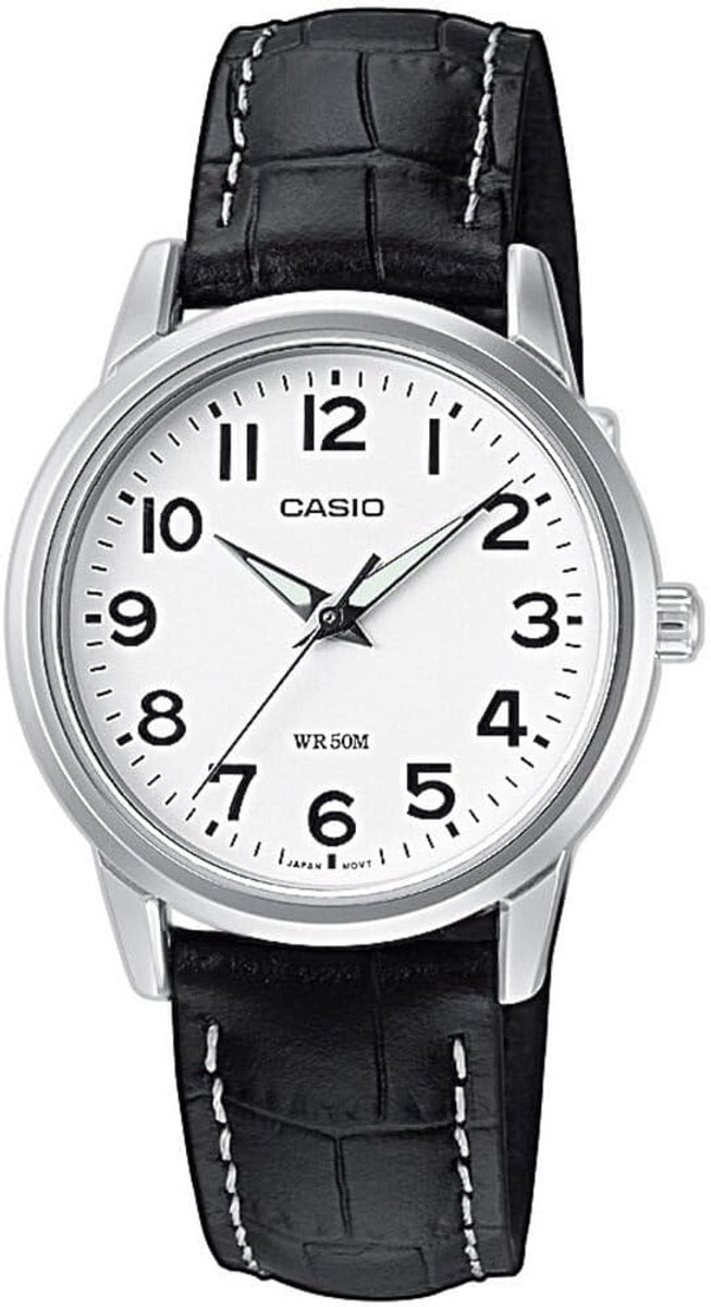 Zilverkleurig Horloge met Echt Leren Band en Neo Display