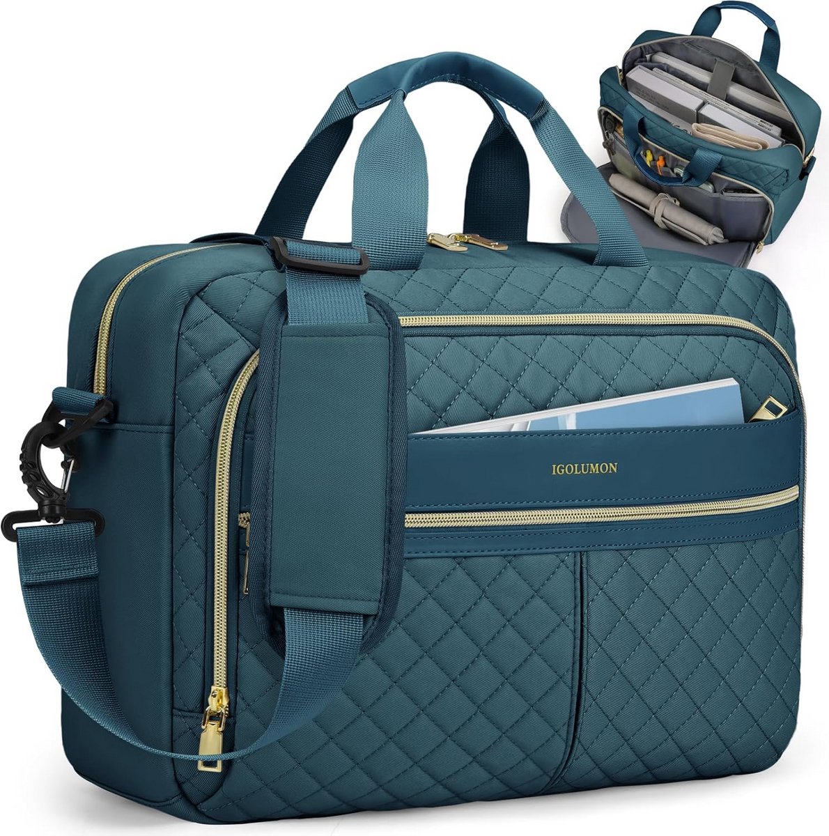 Laptoptas voor Dames 15,6 en 17 Inch - Waterdichte Notebooktas met Schouderriem en Organisatiefuncties