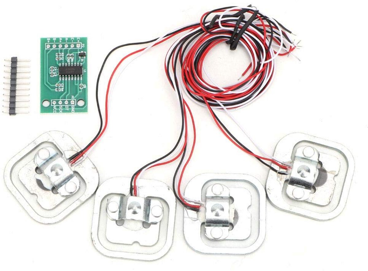 4-delige set gewichtssensors met HX711-module voor nauwkeurige metingen